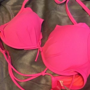 Victoria's Secret Hot Pink Swim Top 34D
